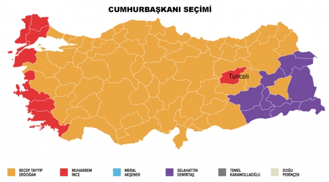 24 Haziran seçimlerinde tercih farkı olan iller